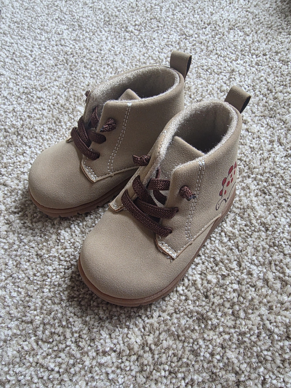 Carter's Tan and Brown Toddler Lace-Up Boots